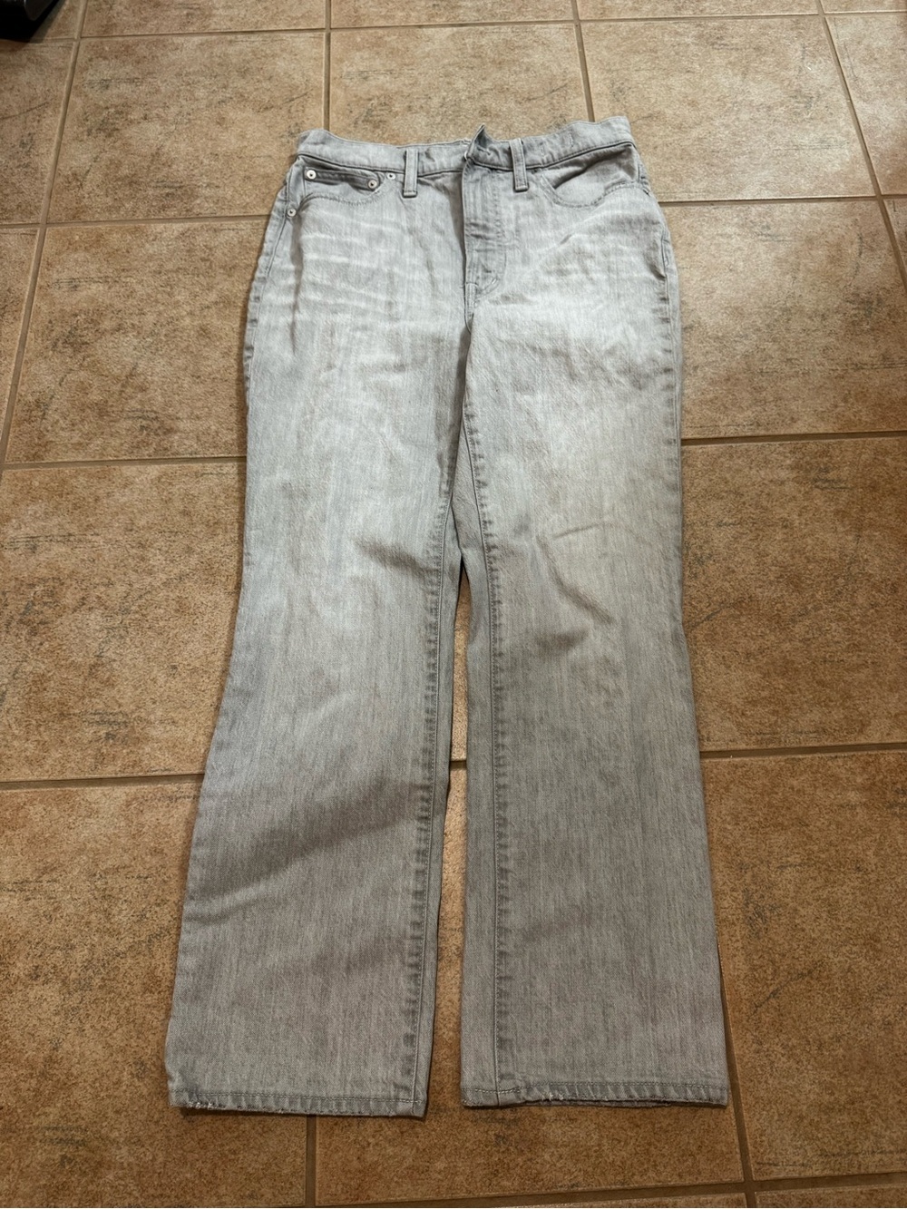 Madewell Light Gray Flare Jeans